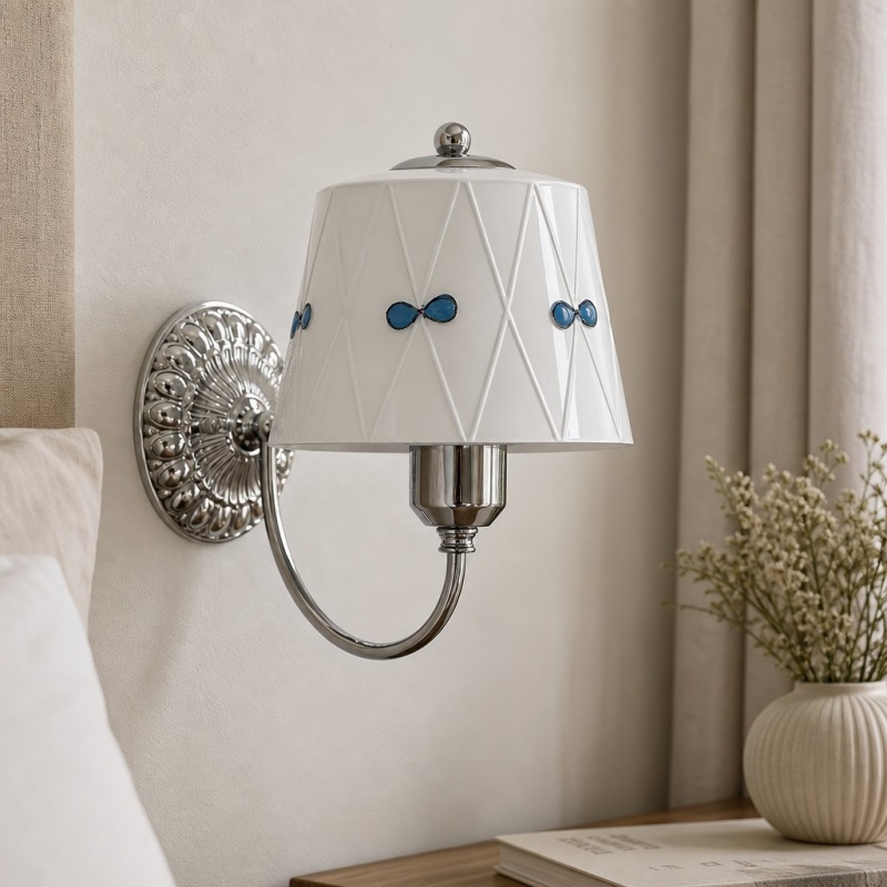 Billa wandlamp in een zachte slaapkamerhoek