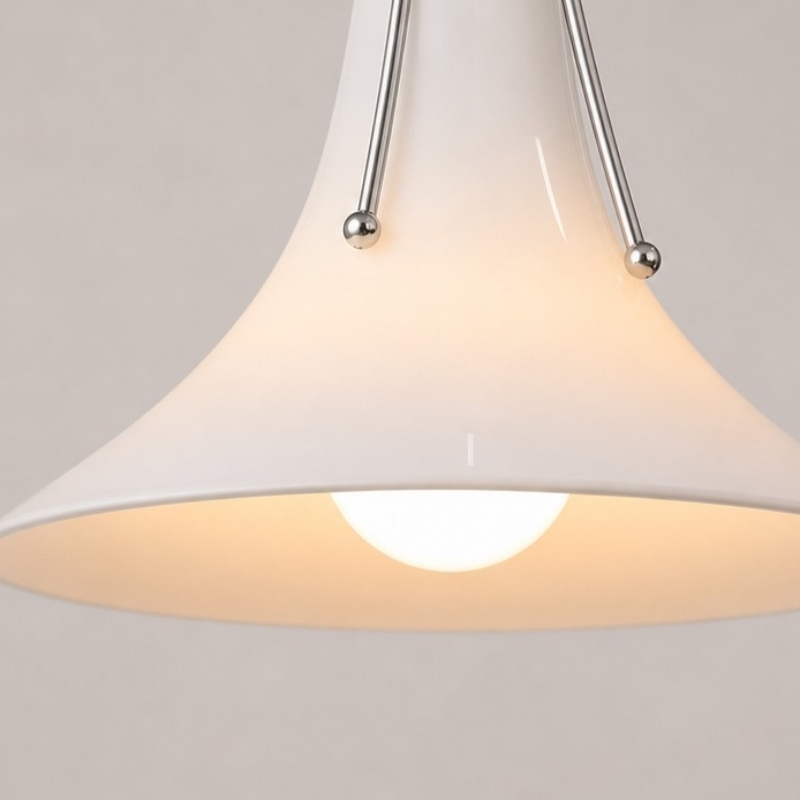 Verlichte magnolia glazen kap van dichtbij