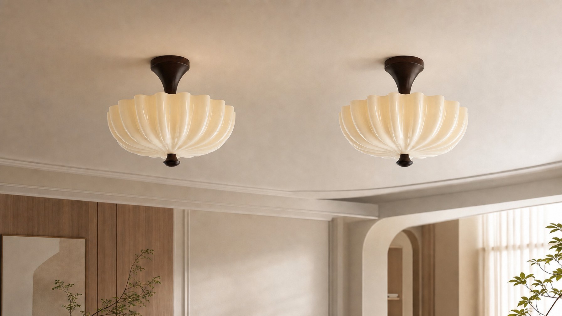Durnic plafondlamp in dubbele opstelling