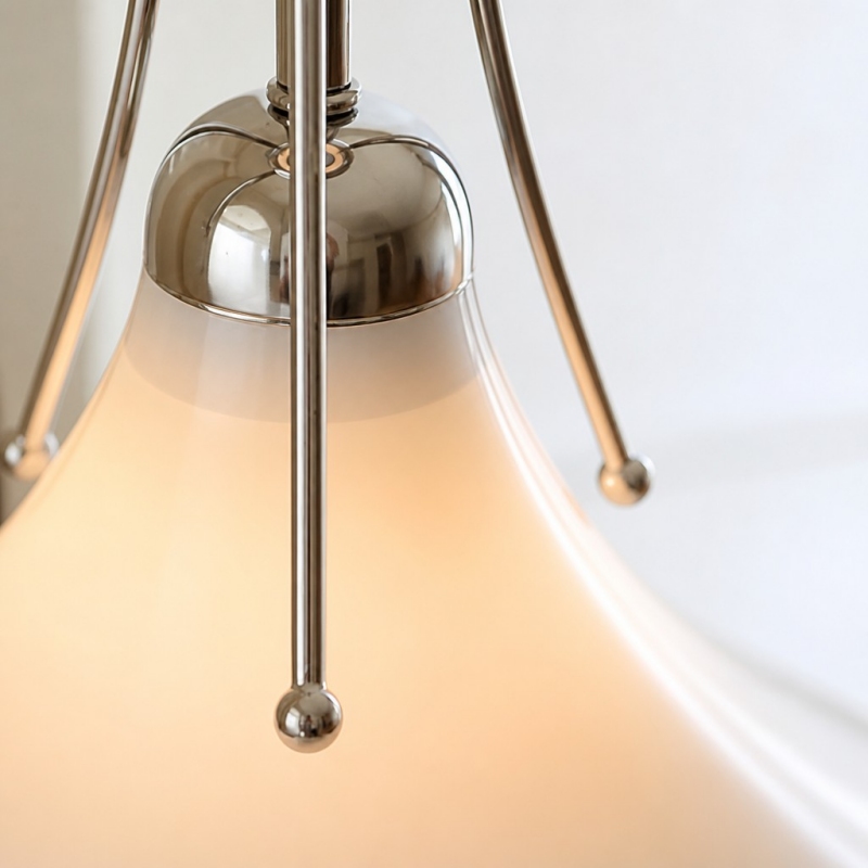 Glazen kap van de Magnolia vloerlamp