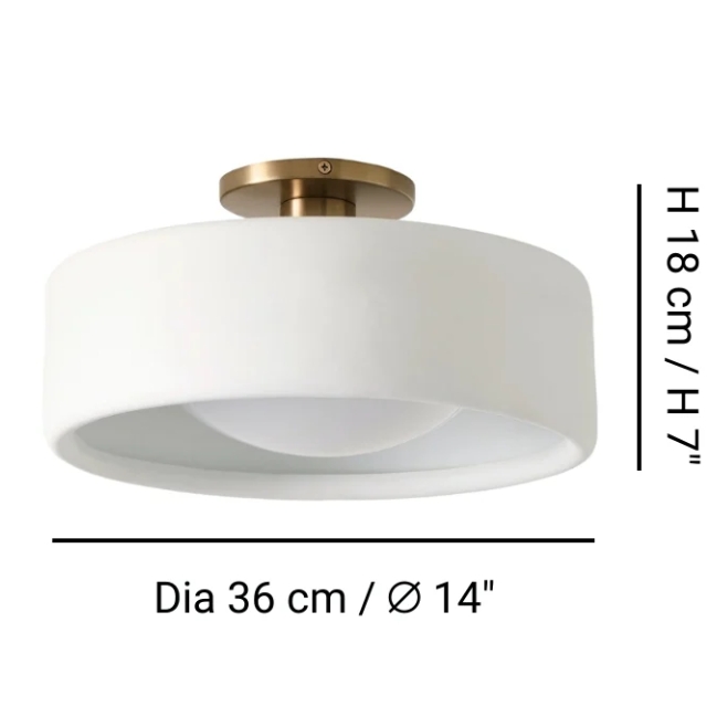 Groot Cerova plafondlamp maat