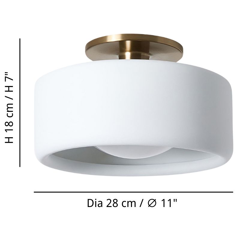 Medium Cerova plafondlamp maat