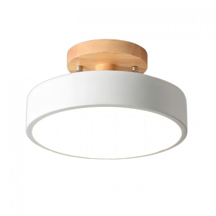 Witte uitvoering van de plafondlamp
