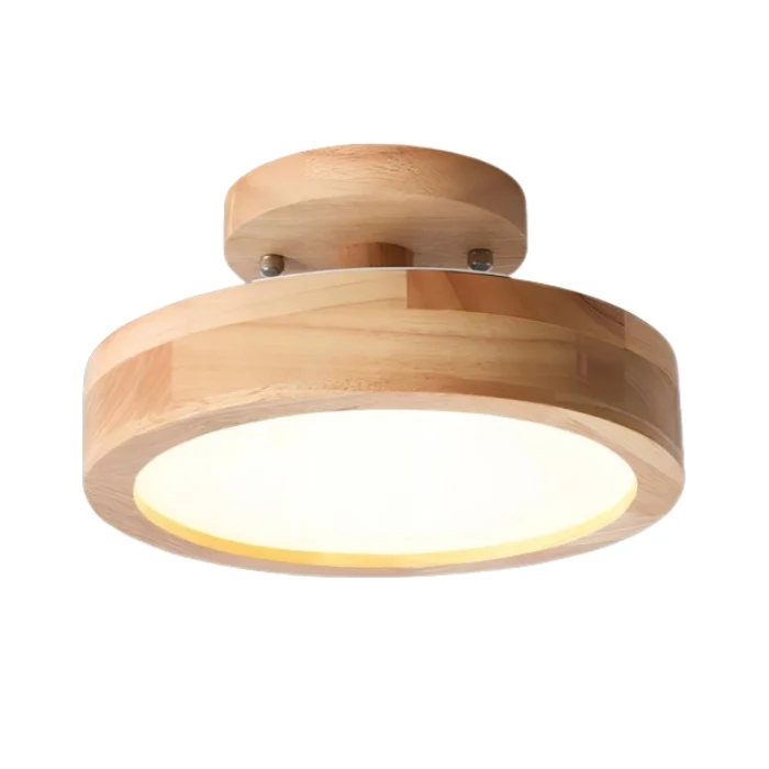 Houten uitvoering van de plafondlamp