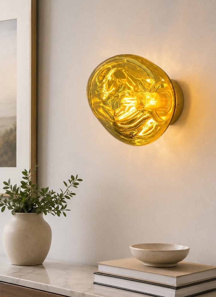 Lava wandlamp ingeschakeld