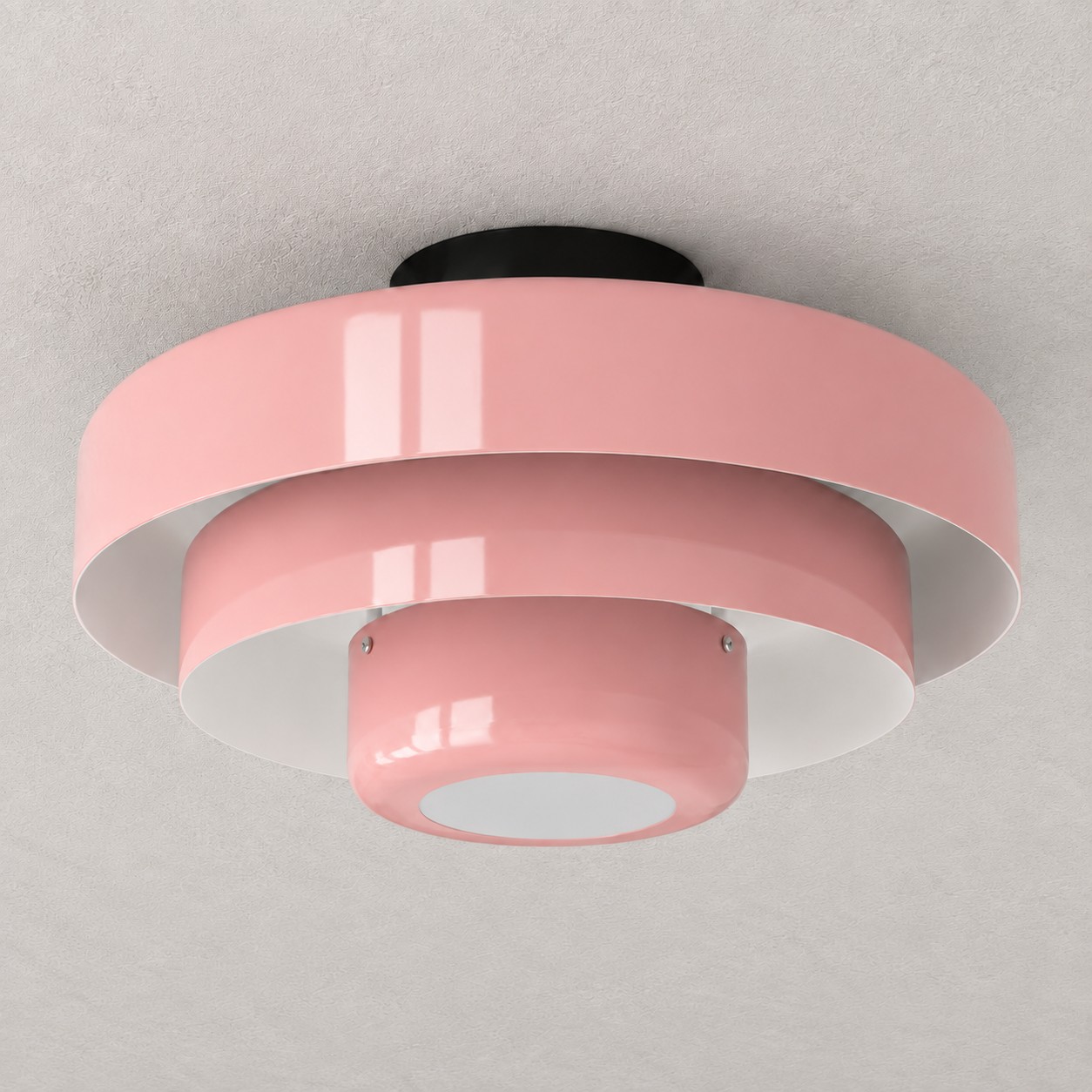 Pink Malero layered metal ceiling lamp