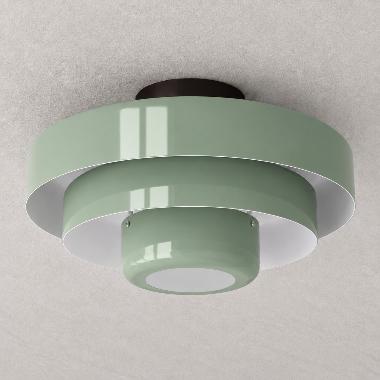 Sage Green Malero layered metal ceiling lamp