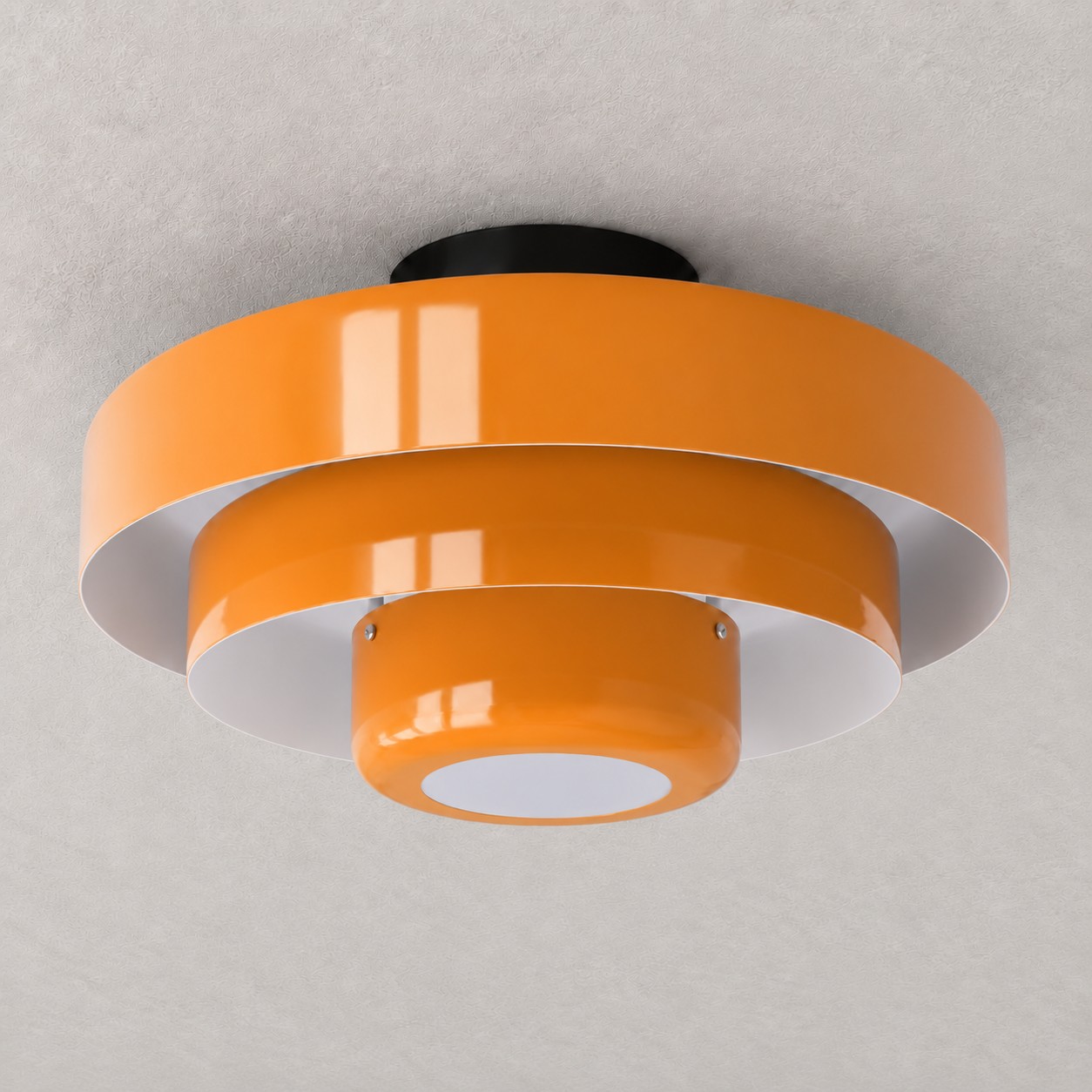 Orange Malero layered metal ceiling lamp