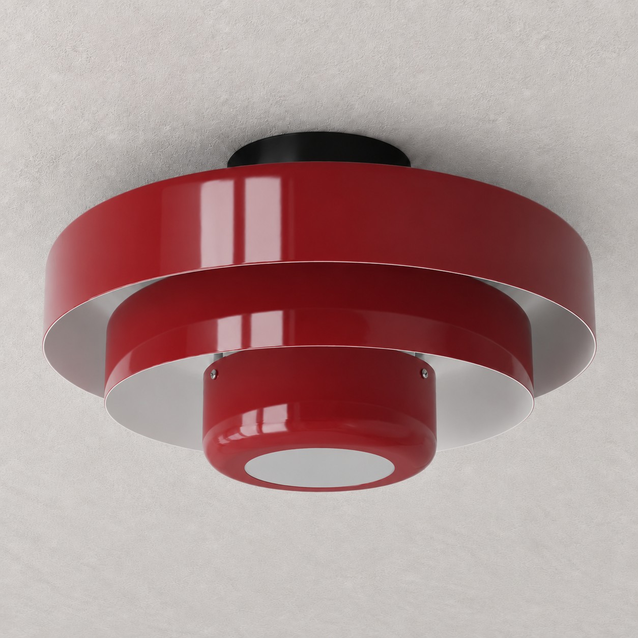 Red Malero layered metal ceiling lamp