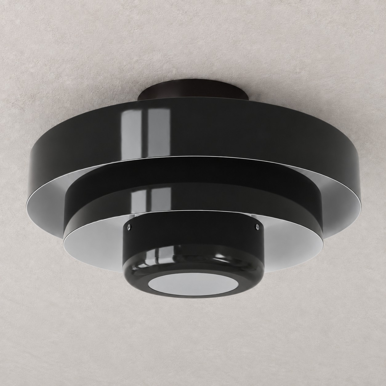 Black Malero layered metal ceiling lamp