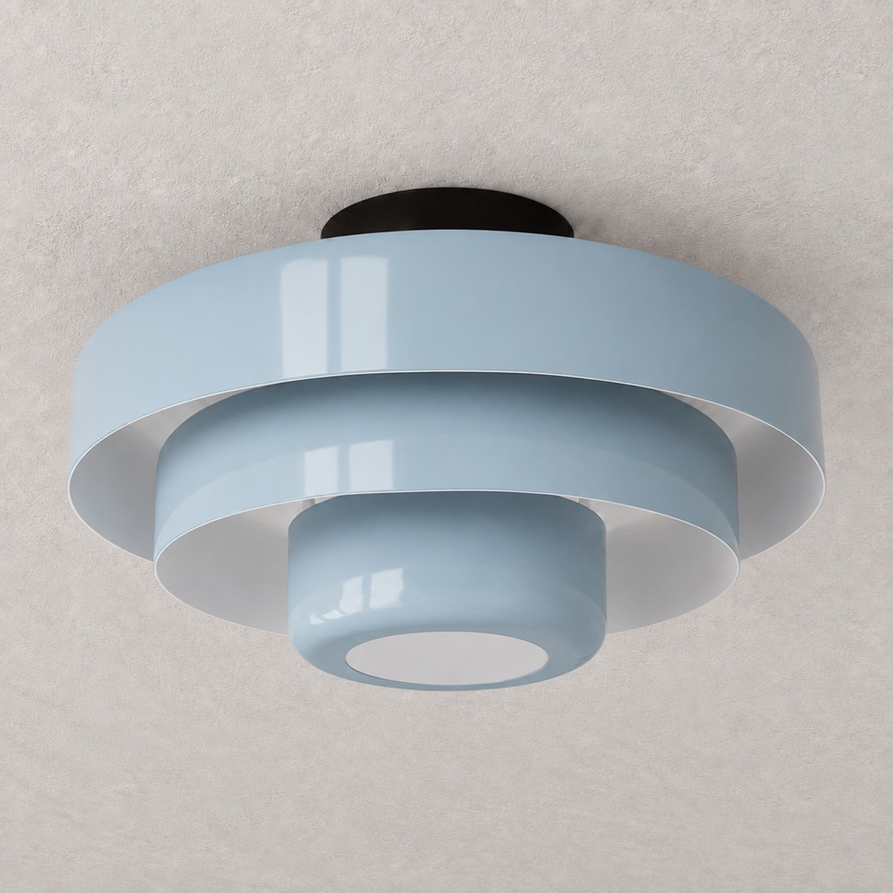 Light Blue Malero layered metal ceiling lamp