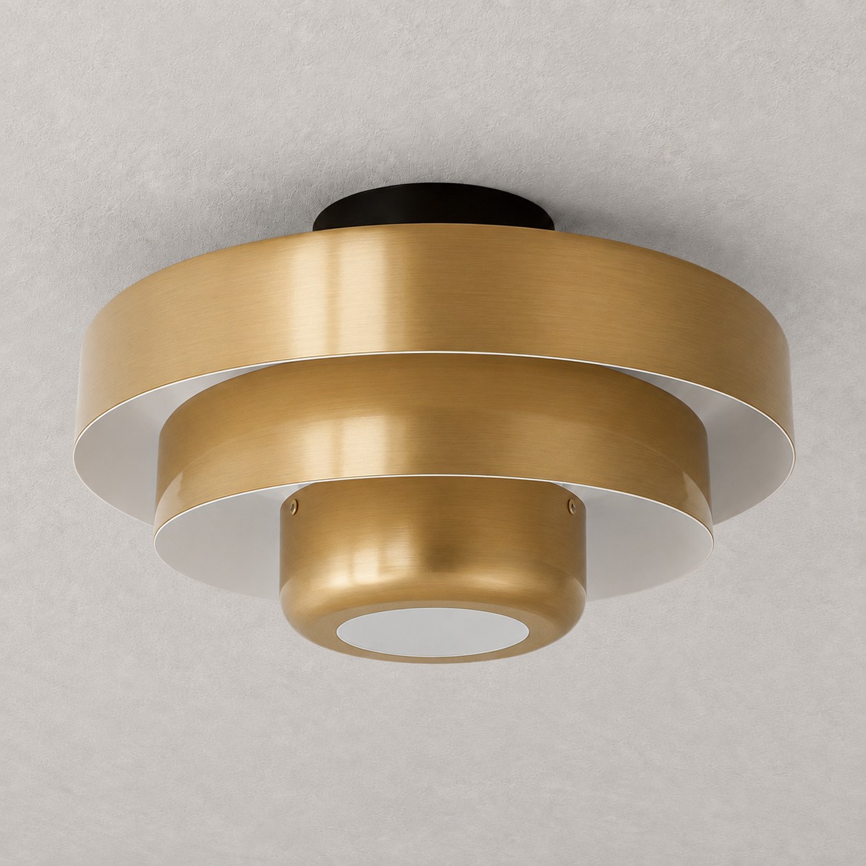 Brass Malero layered metal ceiling lamp