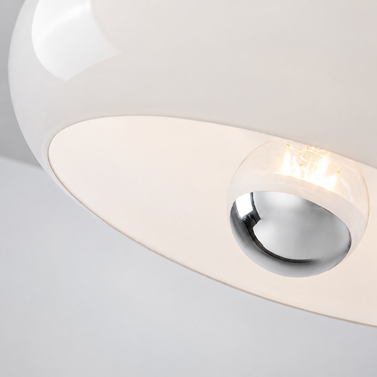 Interior of the glass shade and E27 light source