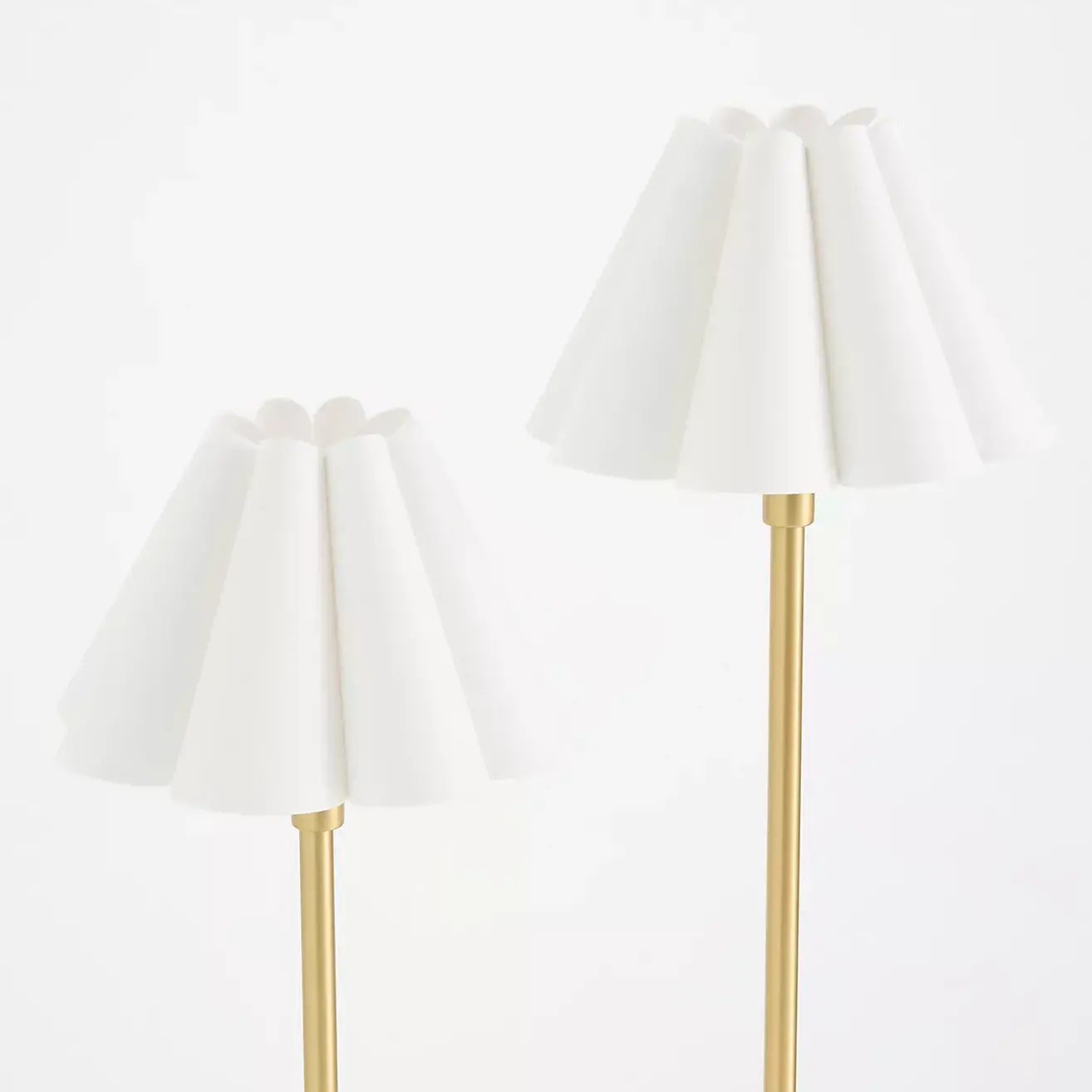 Witte geplooide Duova lampenkappen