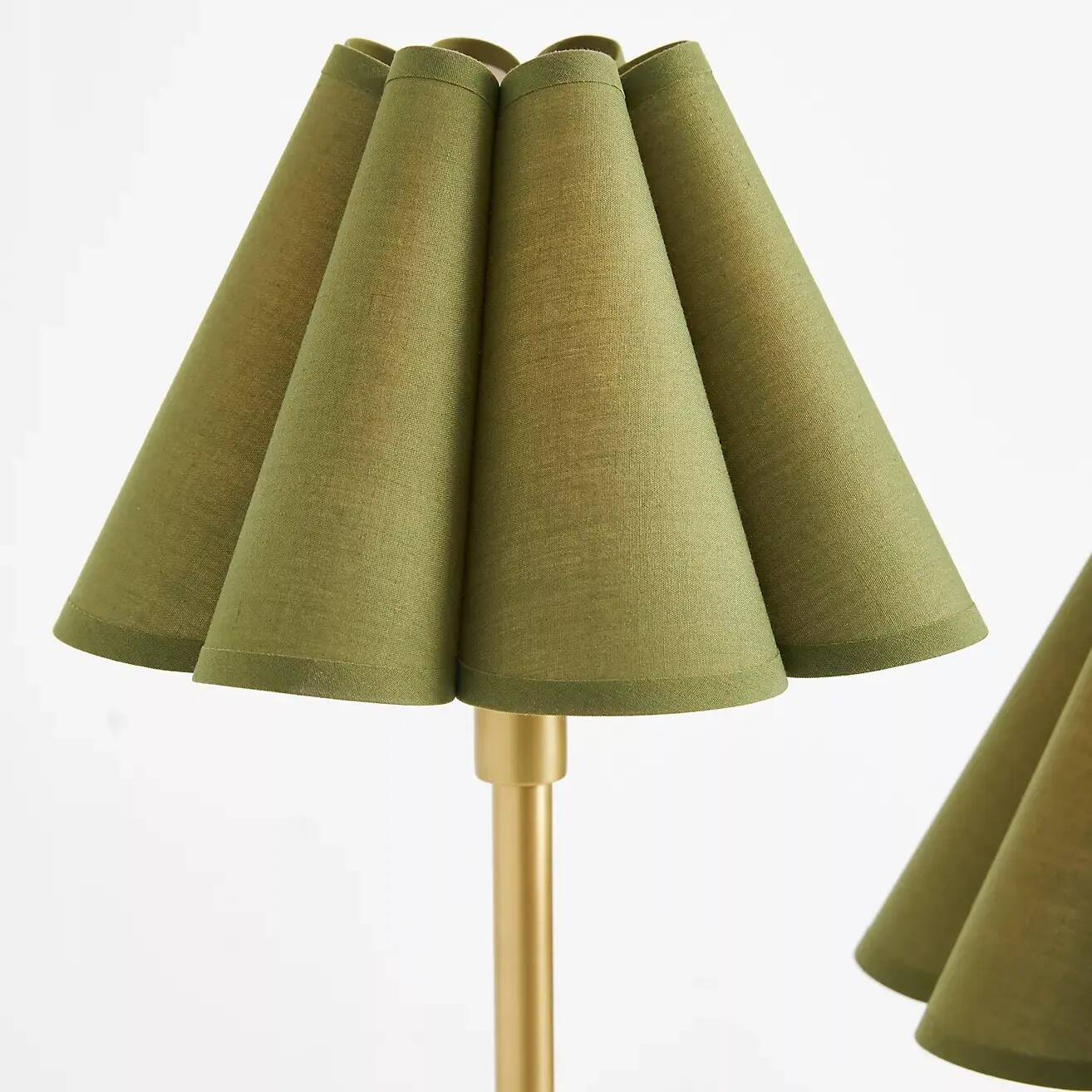 Groene geplooide Duova lampenkap