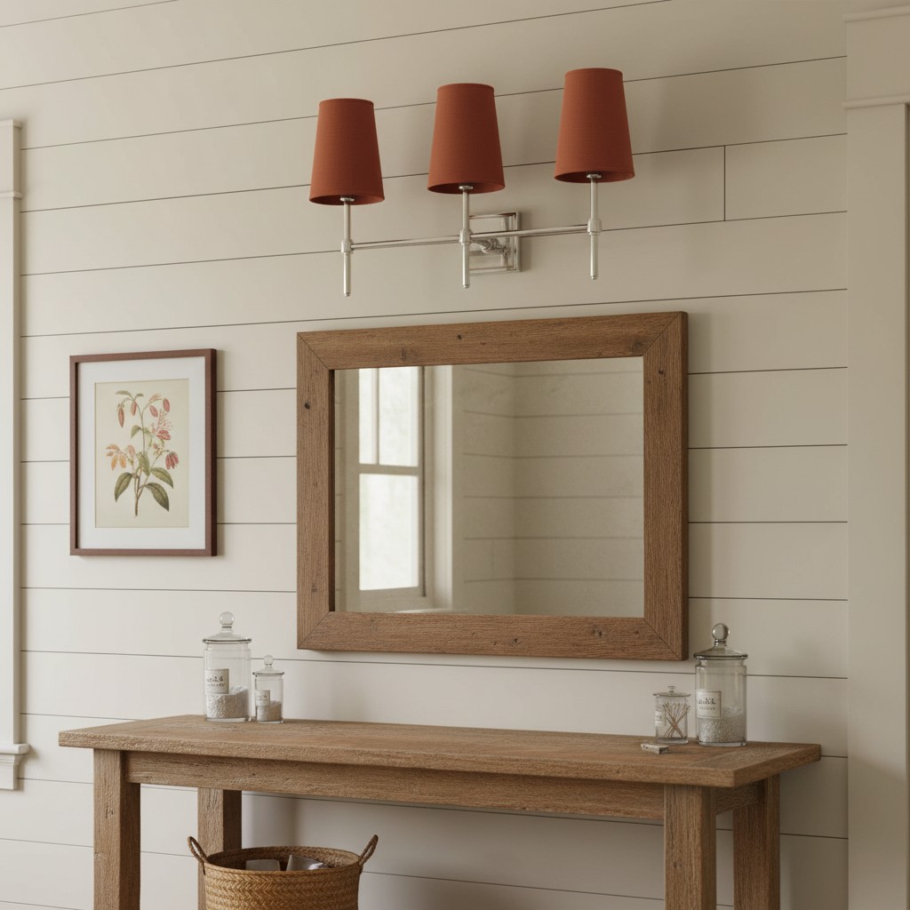 Derlina wandlamp in interieur met spiegel
