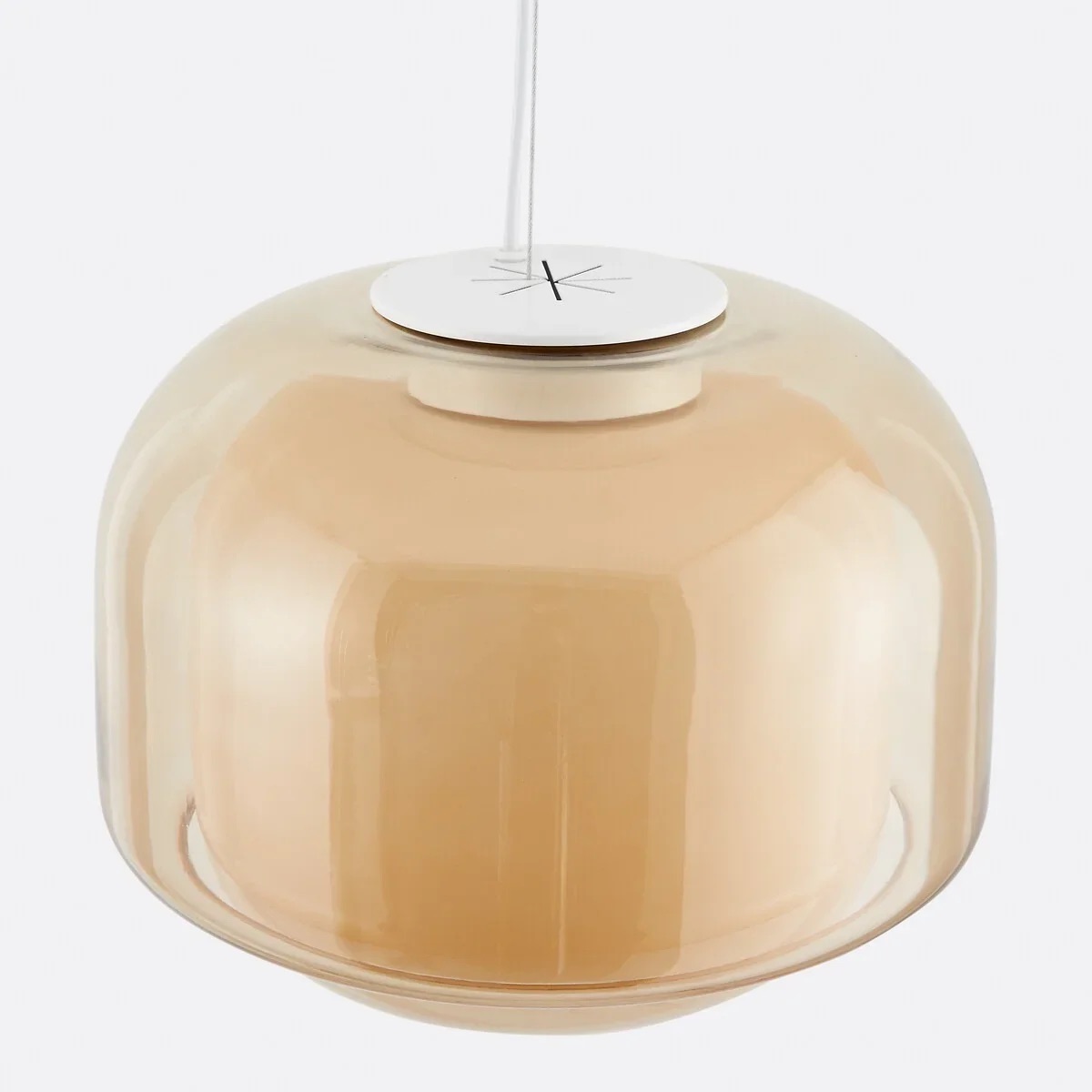 Amberkleurige Clinco glazen kap