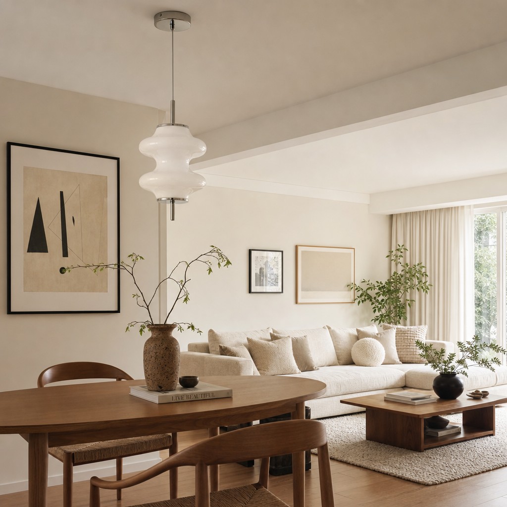 Mallew pendant in a modern living room