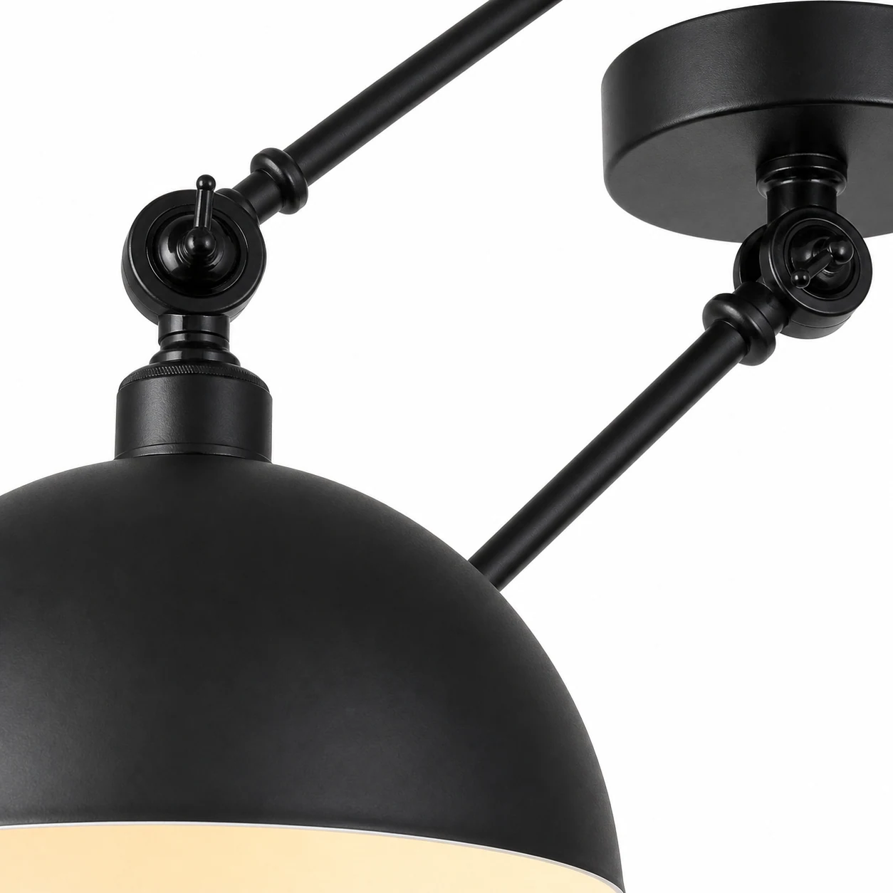 Close-up detail of the Minori metal pendant light finish
