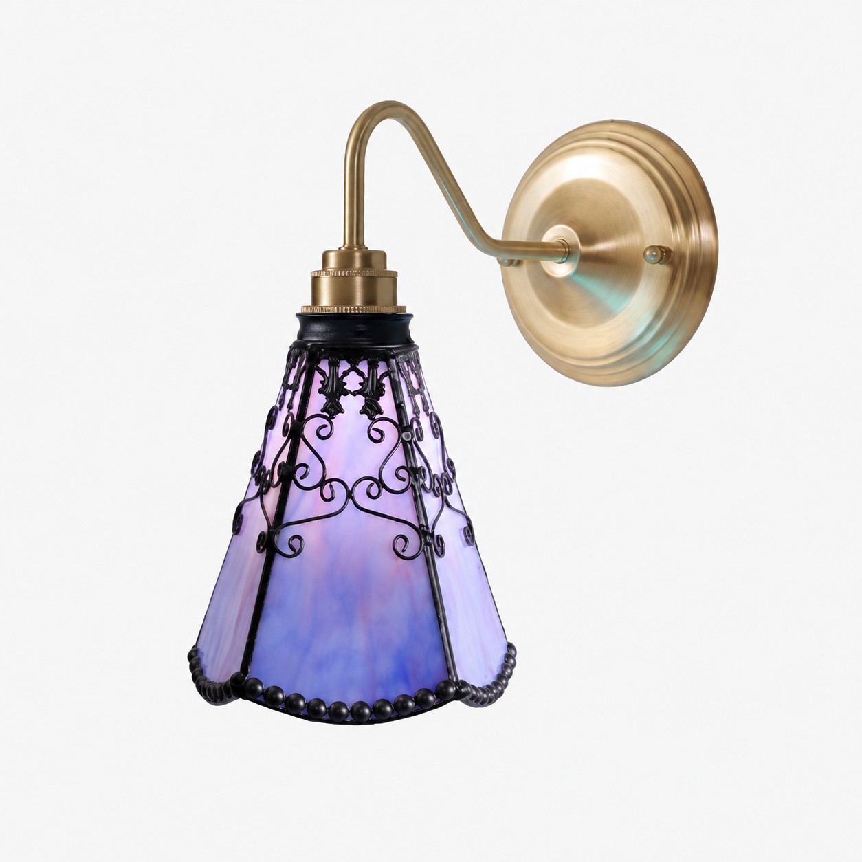 Gradient purple stained glass wall lamp