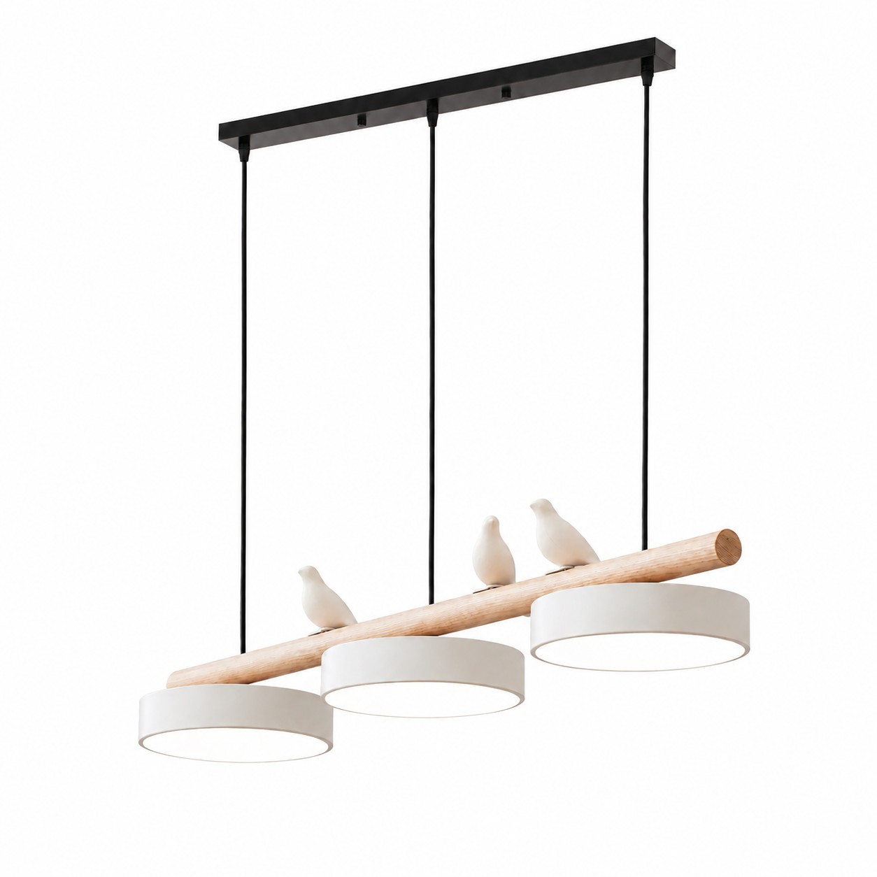 White Sienna Bird Pendant Light