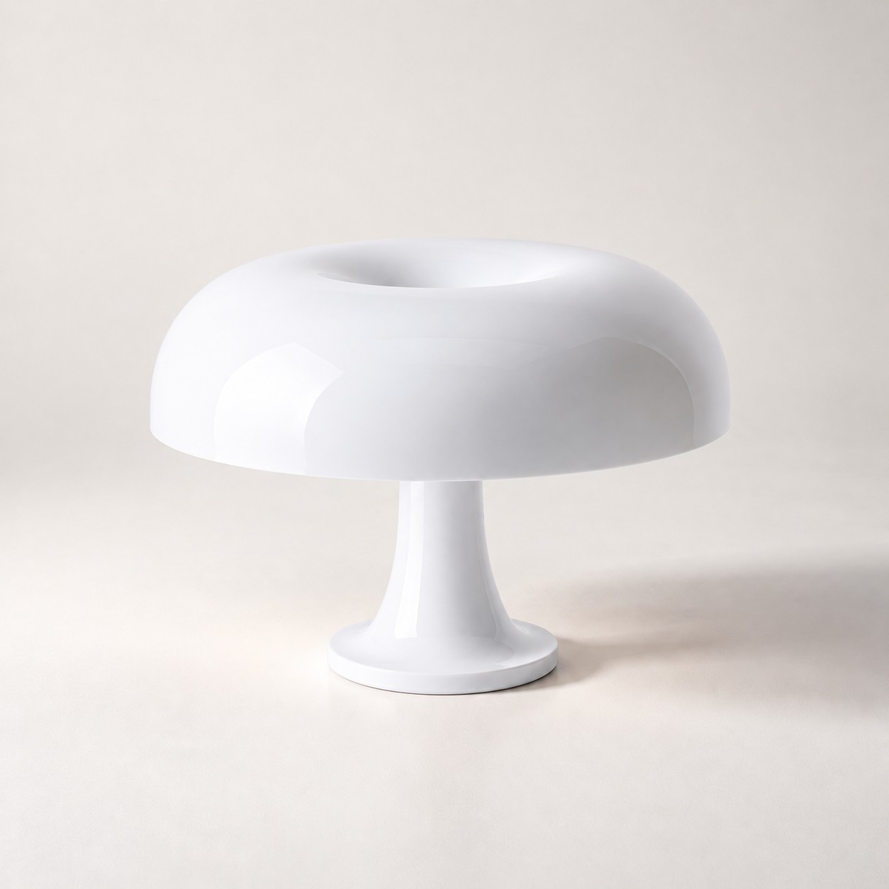 White mushroom table lamp