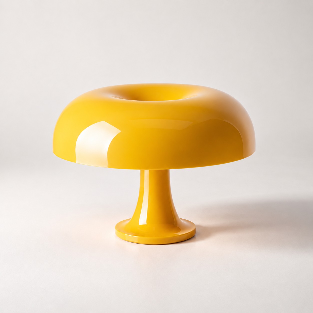Yellow mushroom table lamp