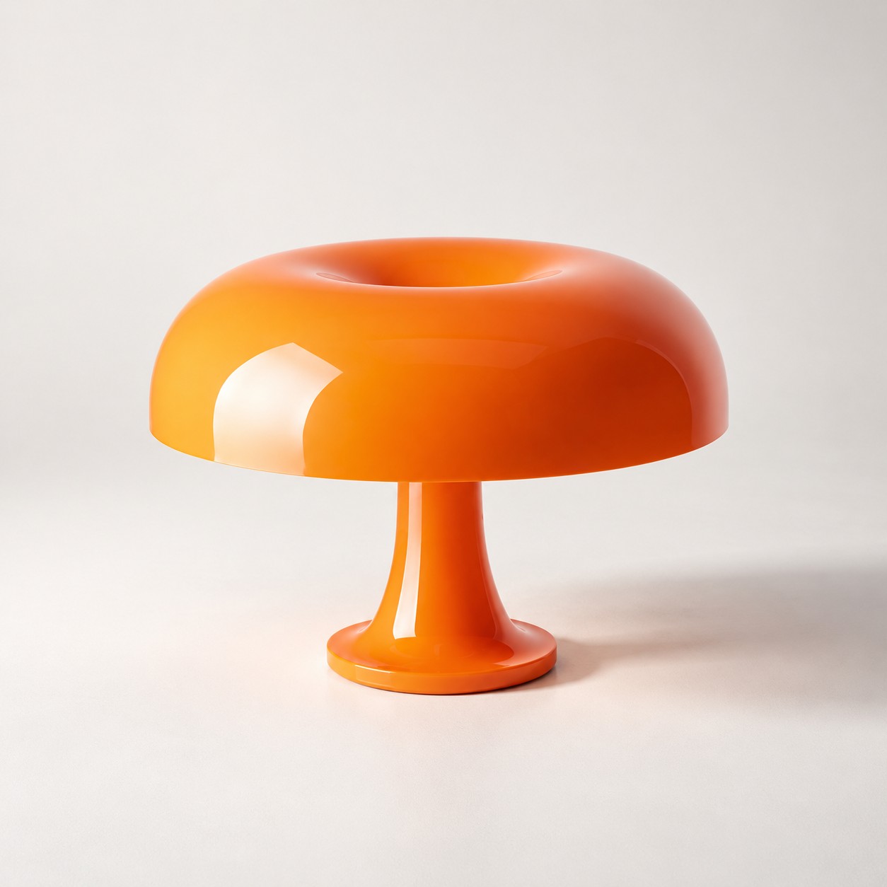 Orange mushroom table lamp