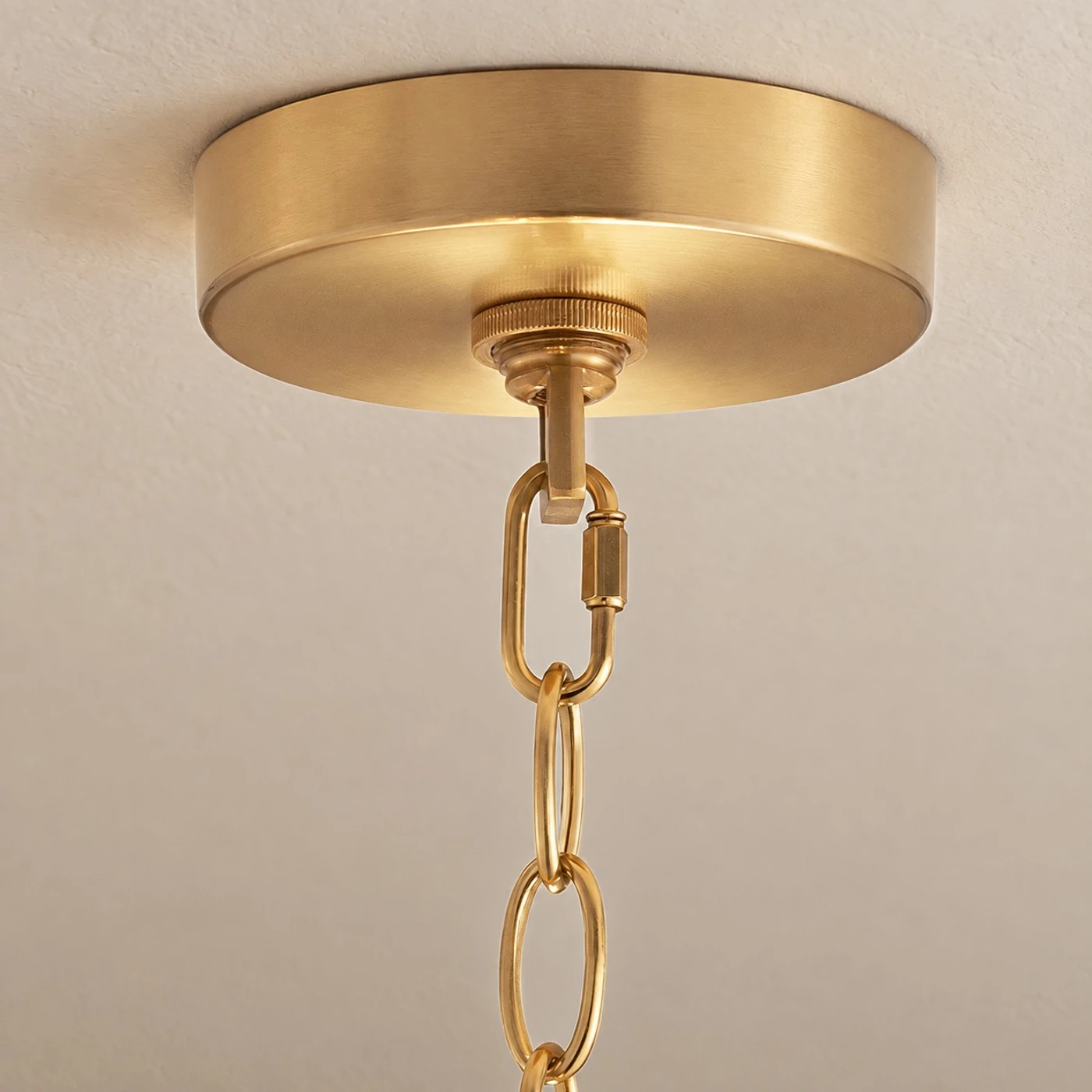Antique brass ceiling canopy detail