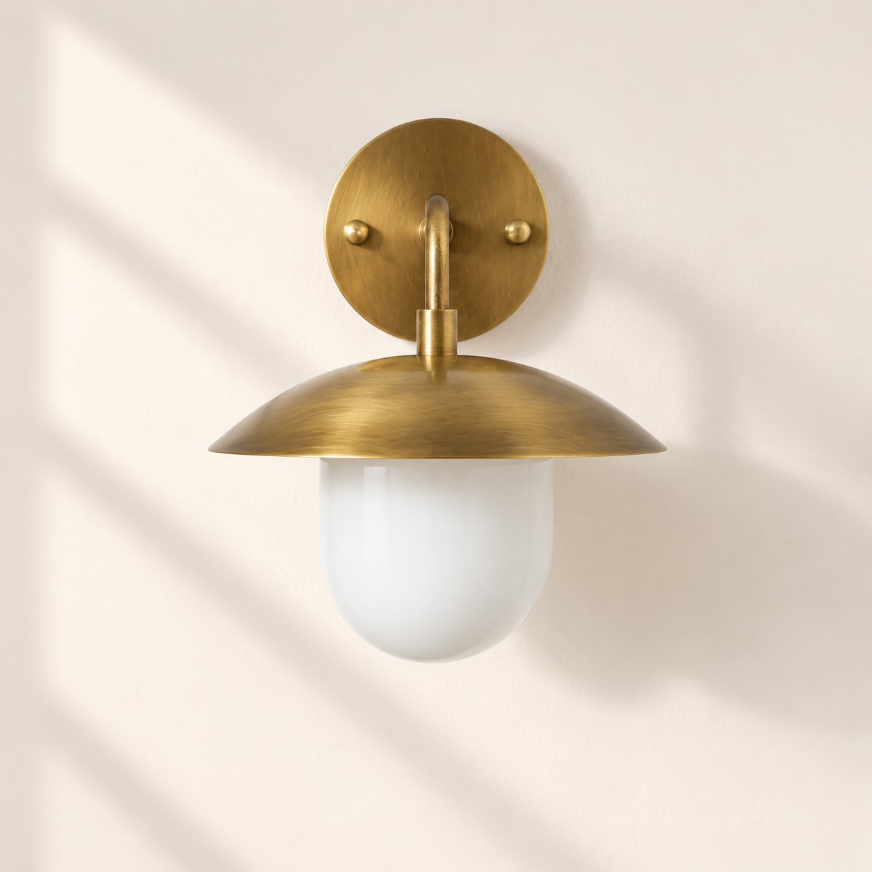 Sculptural Glass Wall Sconce with a multi-head frame and a metal wall mount