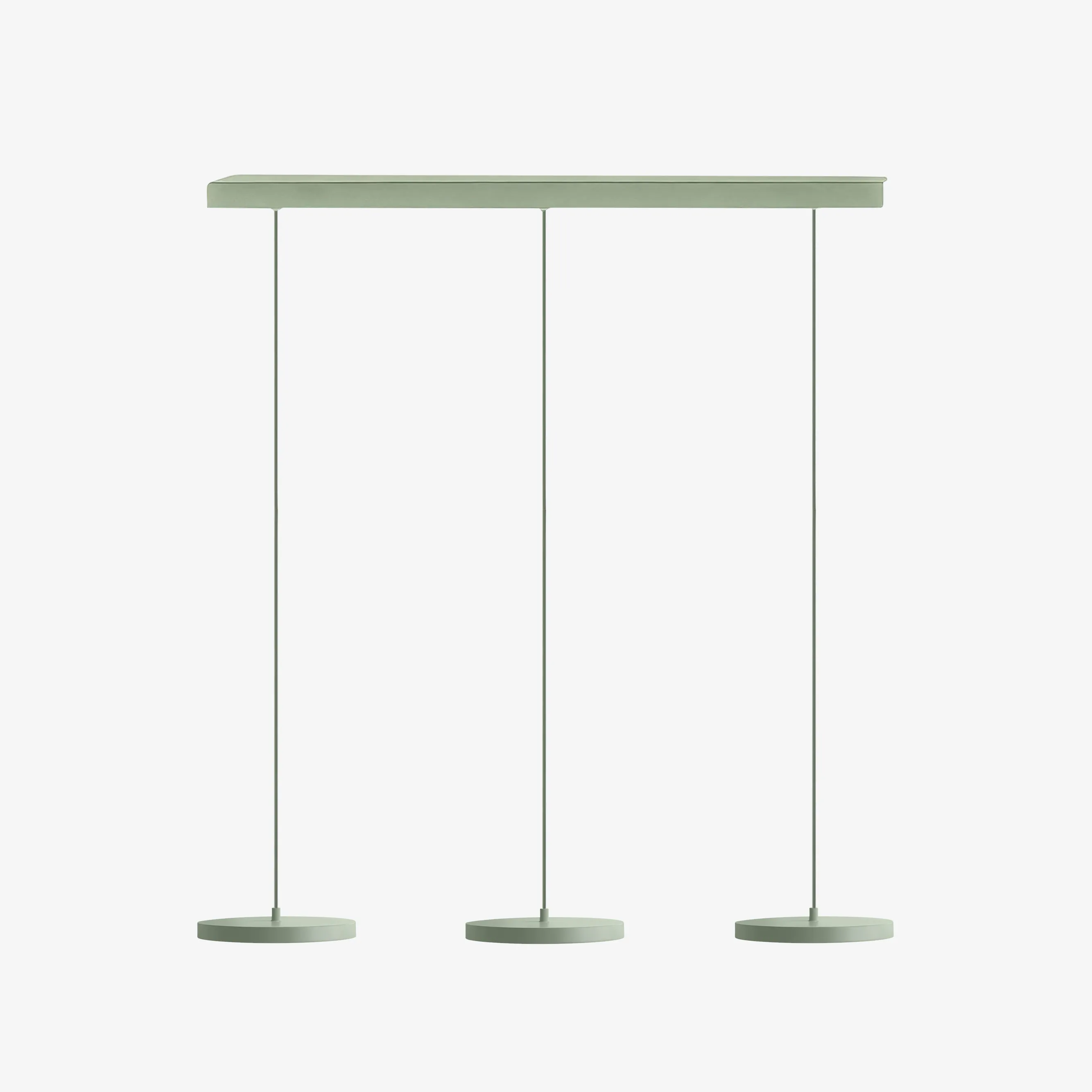 Saliegroene Feranox-hanger, 3 koppen