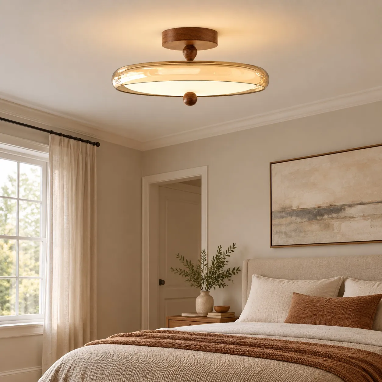 Veloura ceiling light in a bedroom
