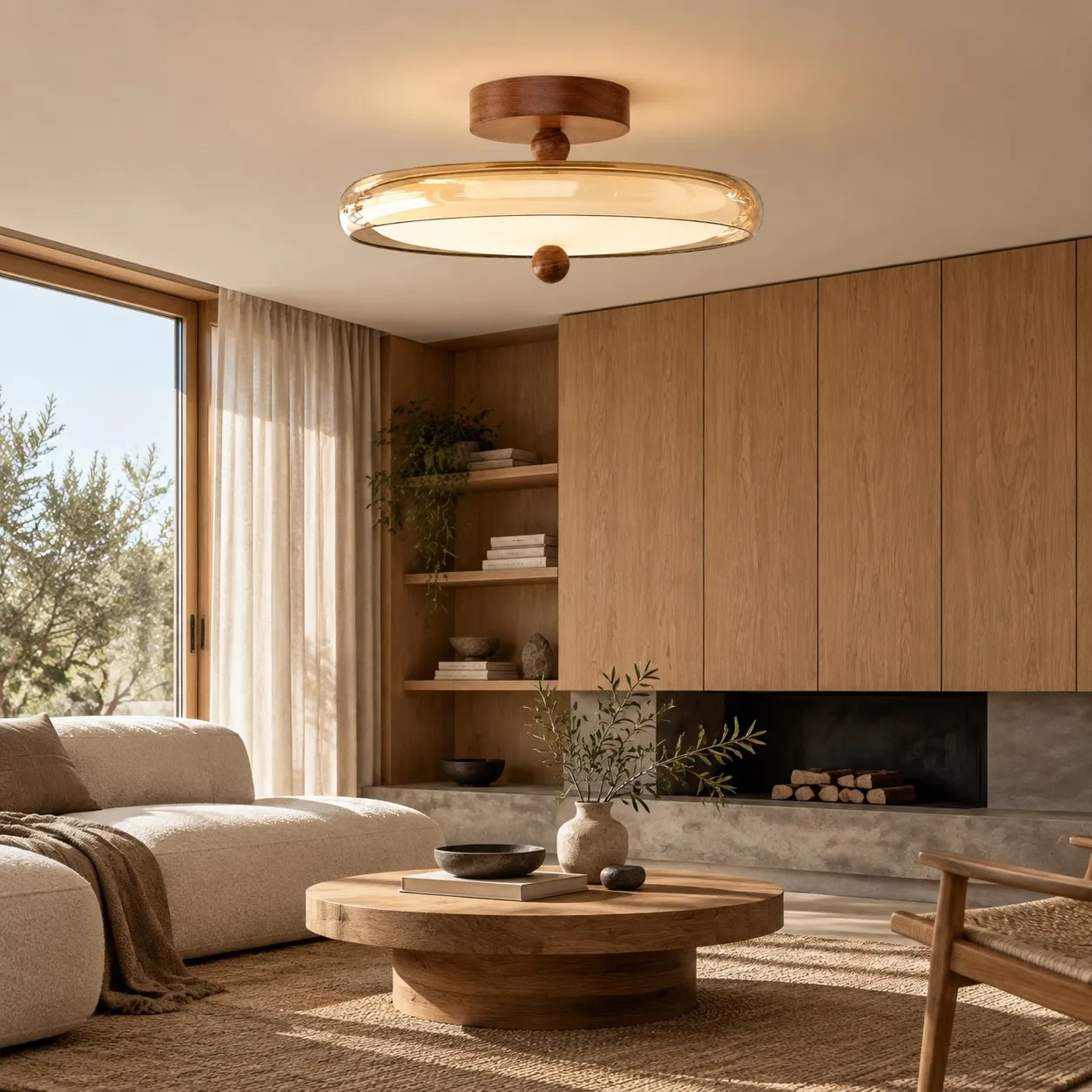 Veloura ceiling light in a living room