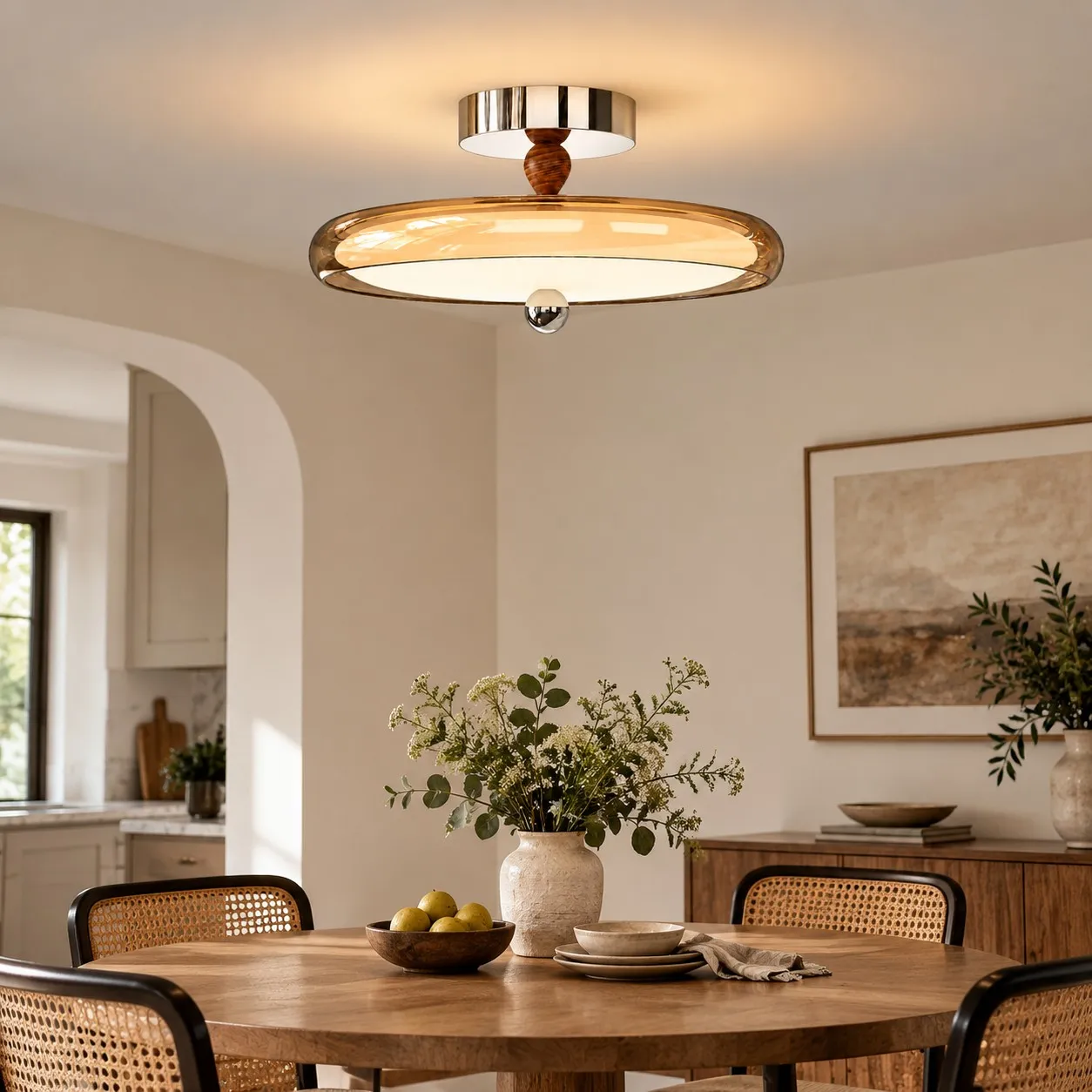 Veloura ceiling light in a dining room