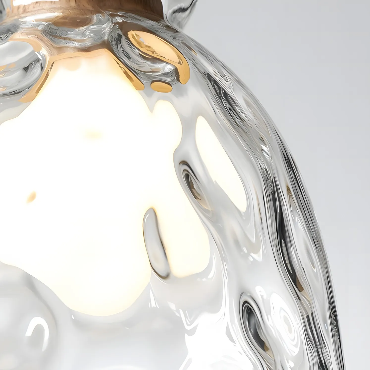 Sculpted Shade illuminated glass edge detail